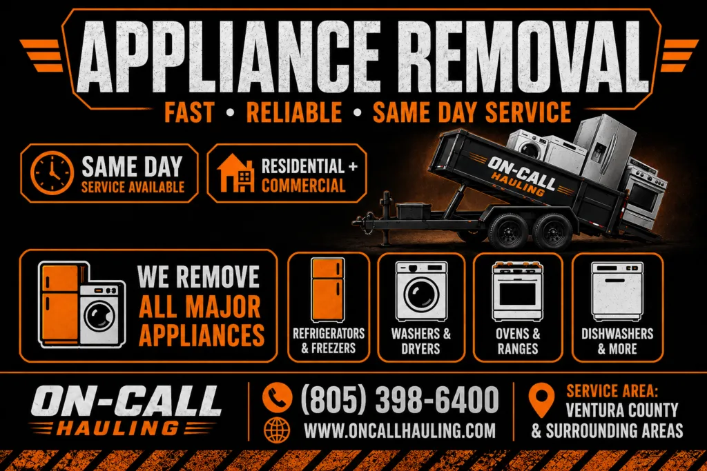 Appliance Removal Services in Ventura County Appliance Removal Services in Ventura County