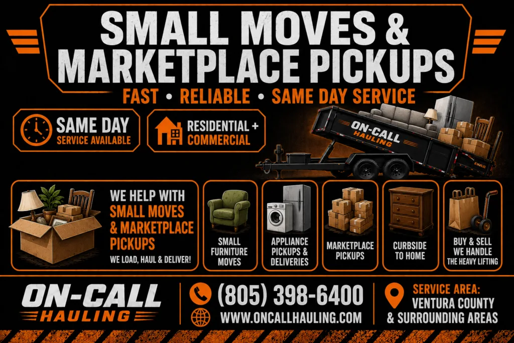 Small Moves & Marketplace pickup service in Ventura County